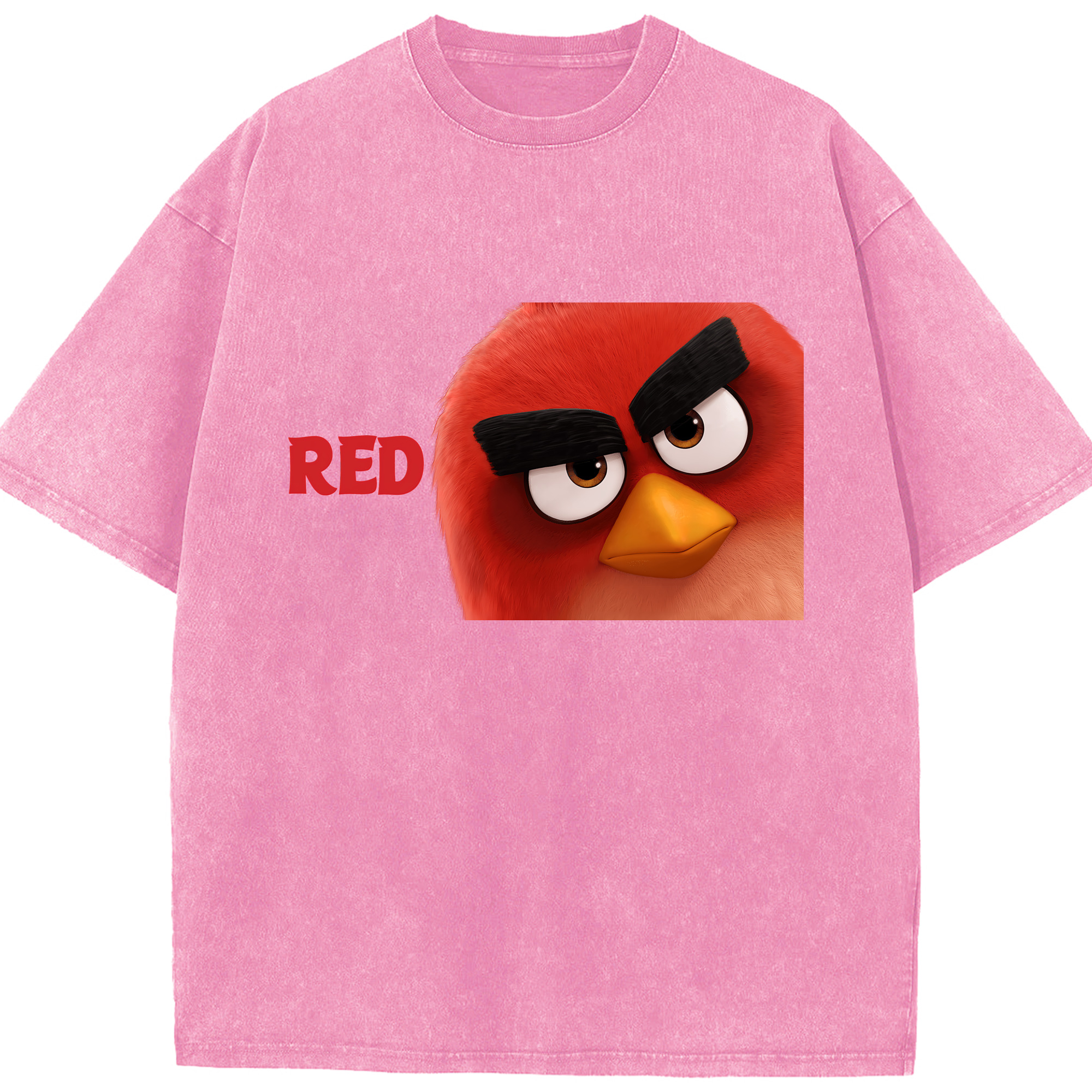 （画像用） Angry Birds アングリーバード 綿100% ヴィンテージ風 半袖Tシャツ（フロントプリント）
